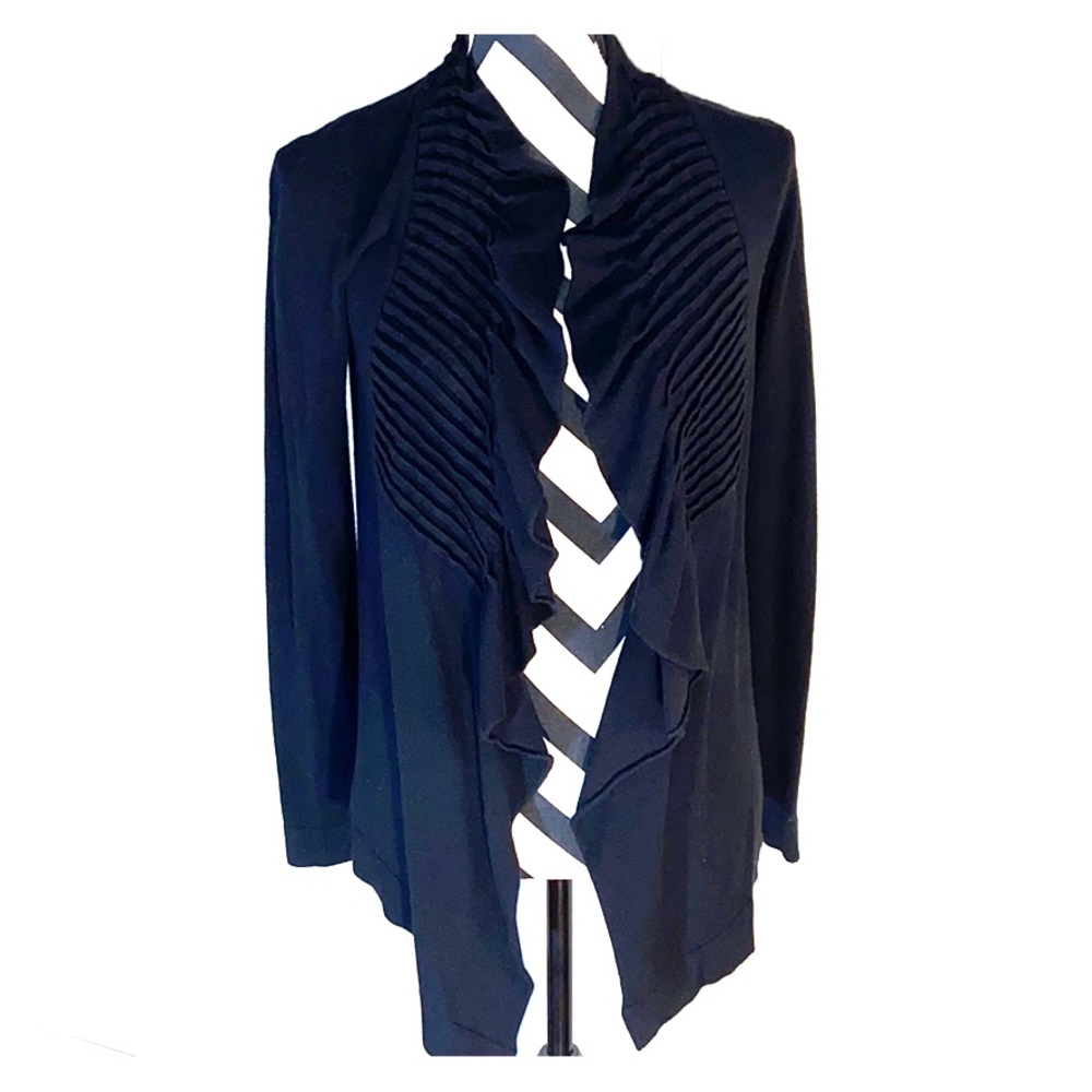 The Limited black ruffle Cardigan